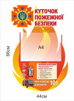 Куток пожежної безпеки для школи