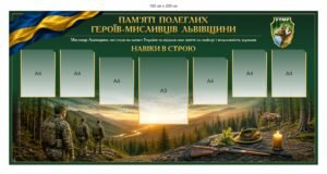 Стенд пам’яті воїнам України