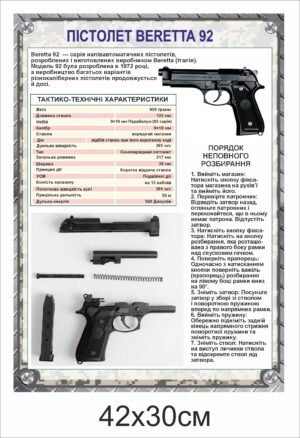 Стенд «Пістолет Beretta 92»